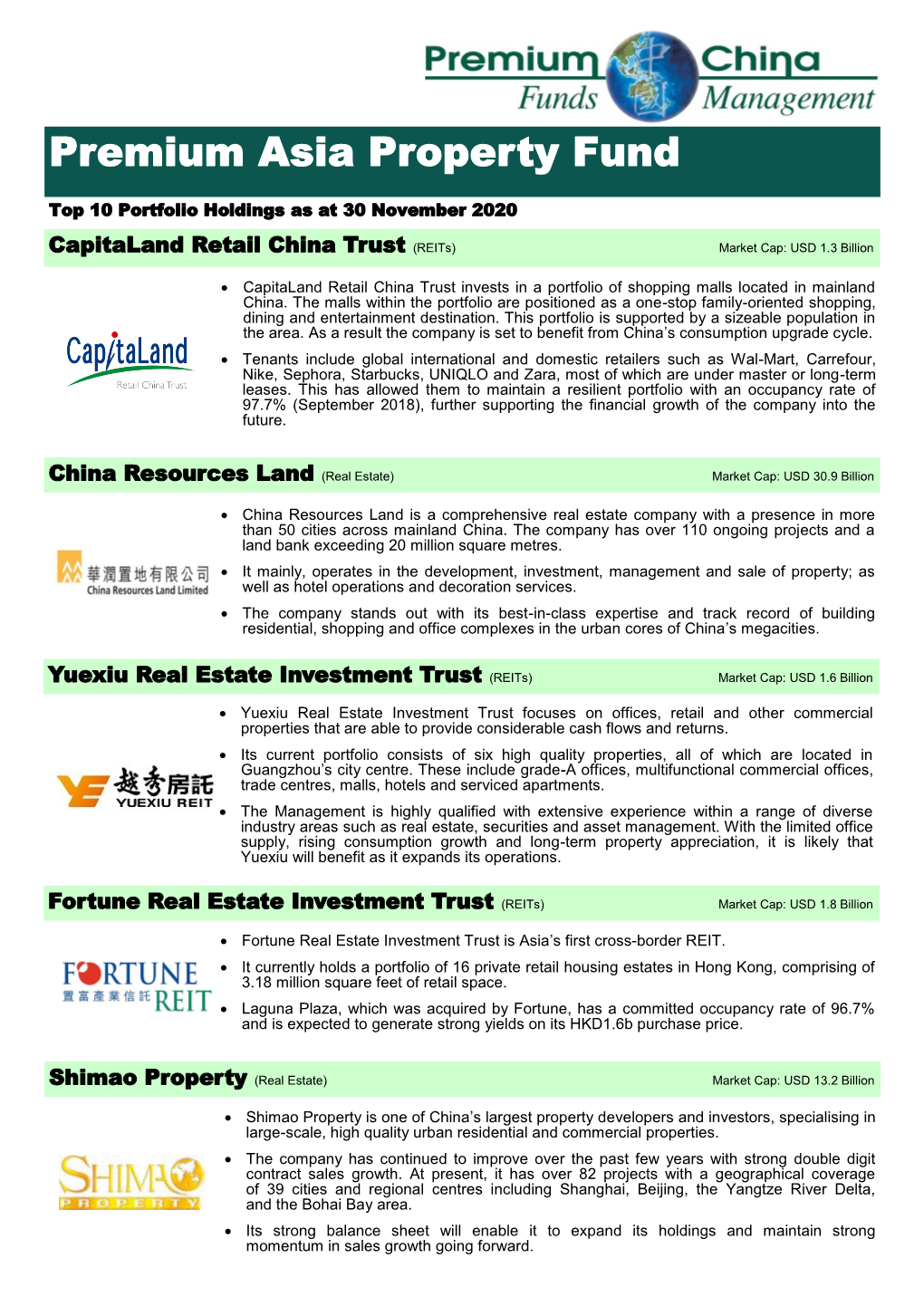 Premium Asia Property Fund