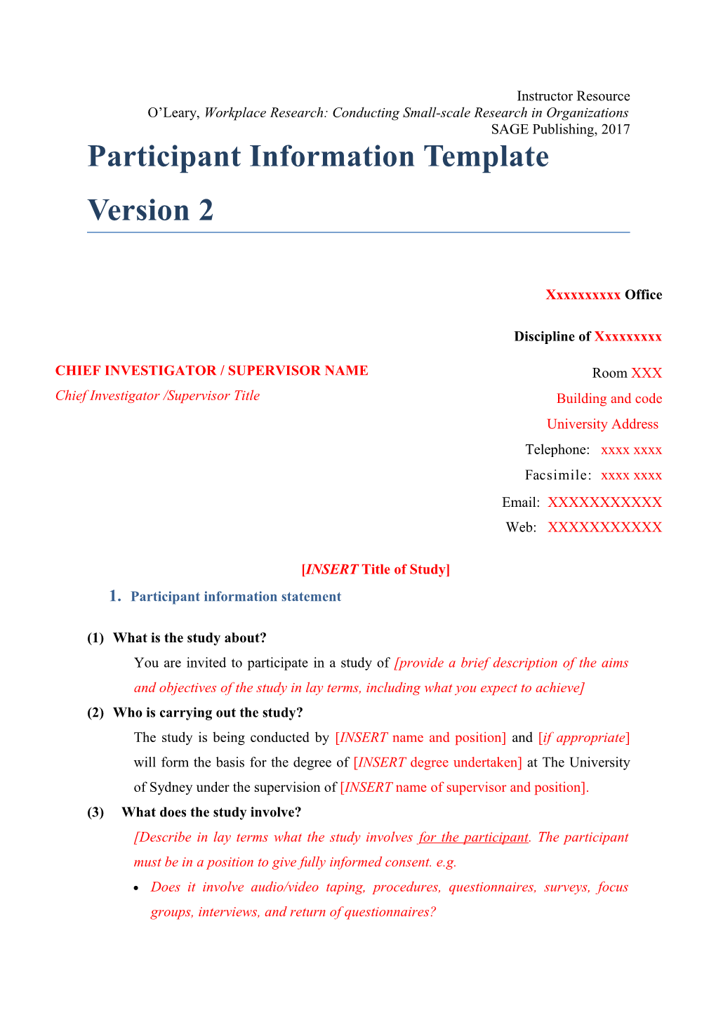 O Leary, Workplace Research: Conducting Small-Scale Research in Organizations