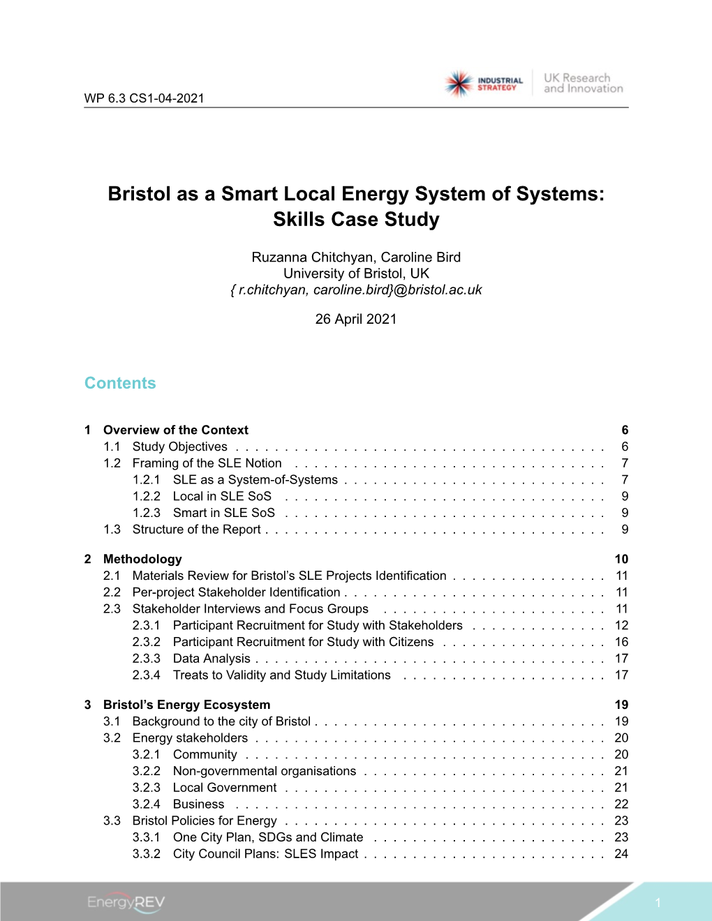 Bristol As a Smart Local Energy System of Systems: Skills Case Study