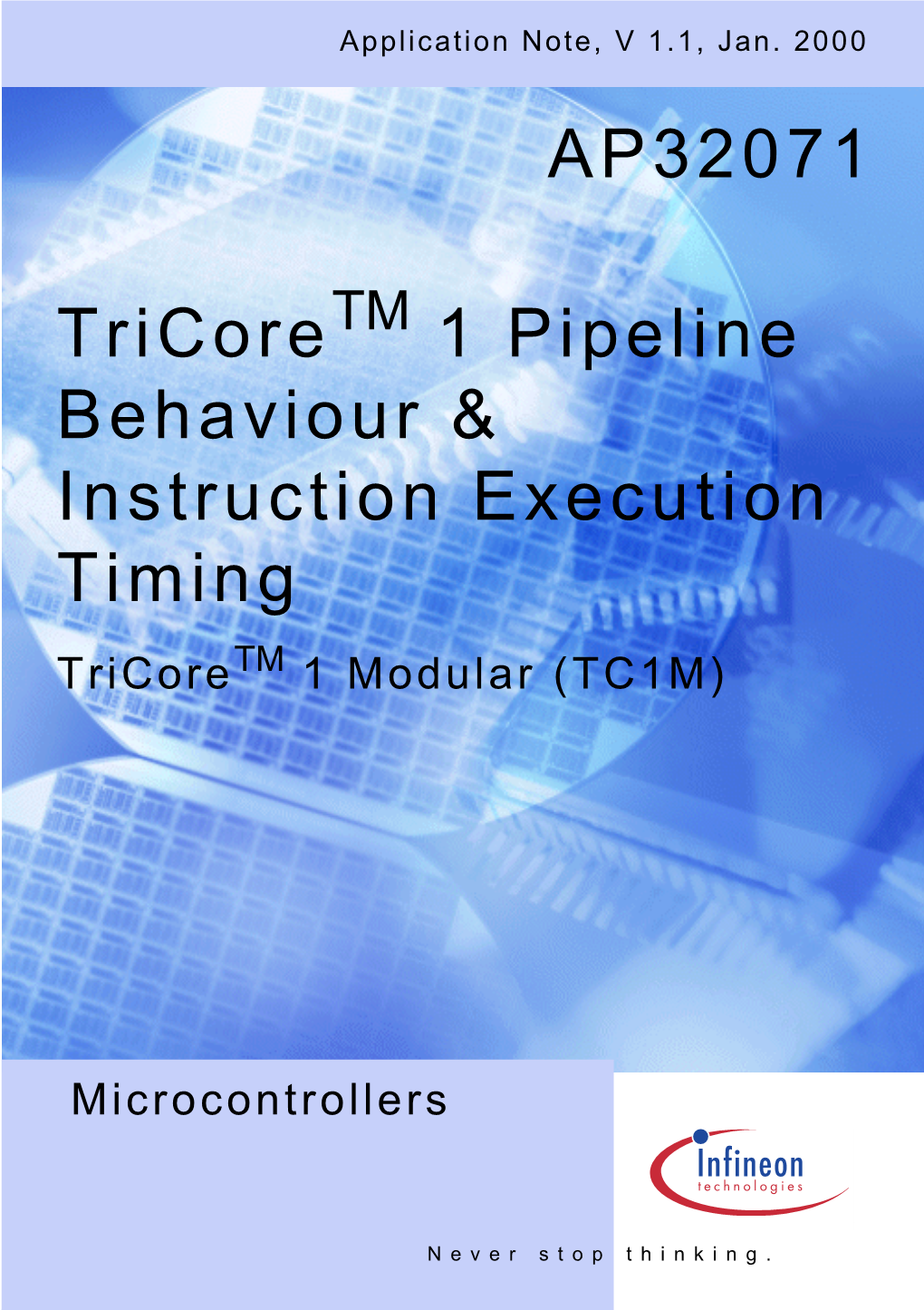 Tricore Pipeline Behaviour & Instruction