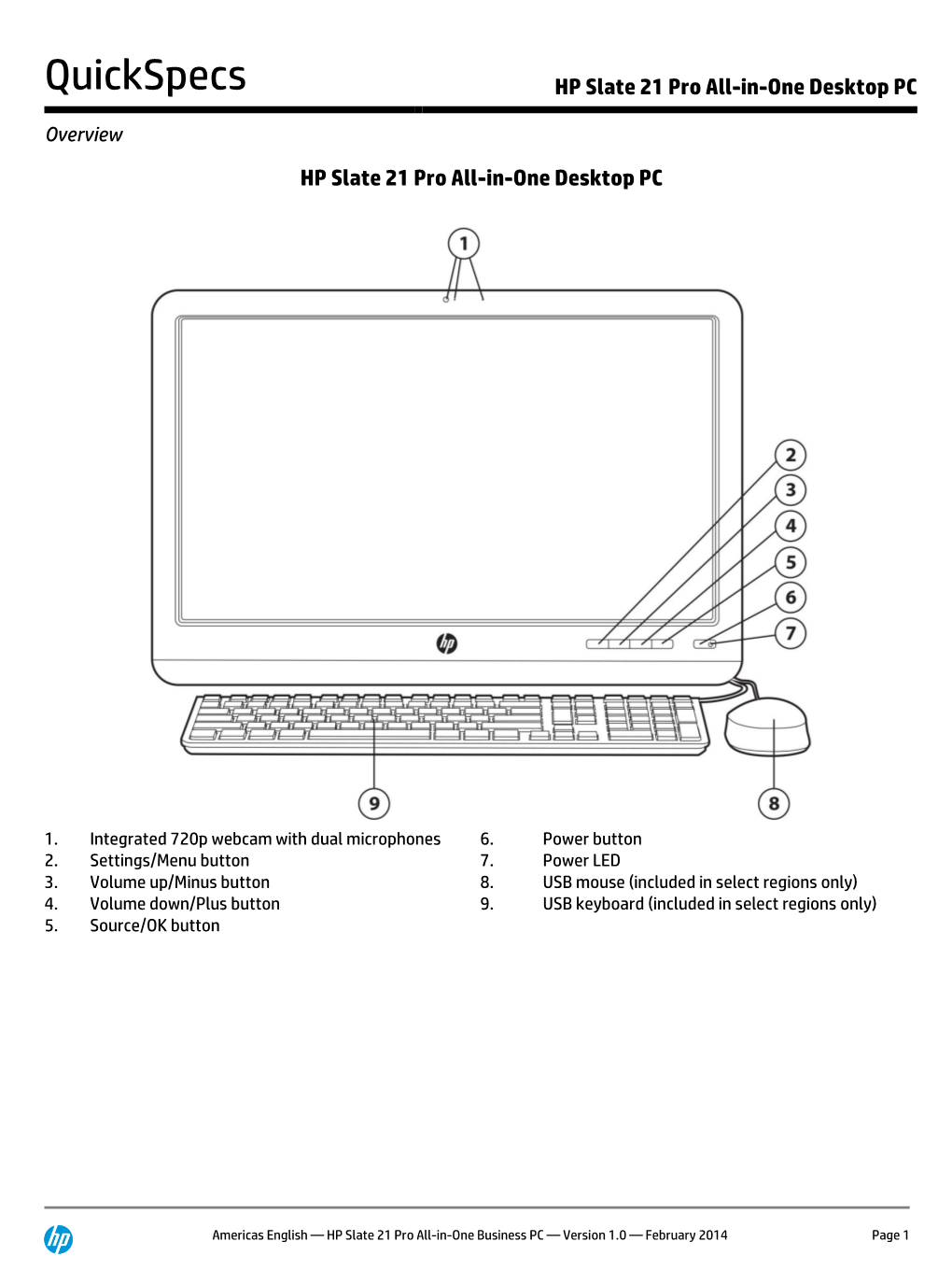 HP Slate 21 Pro All-In-One Desktop PC