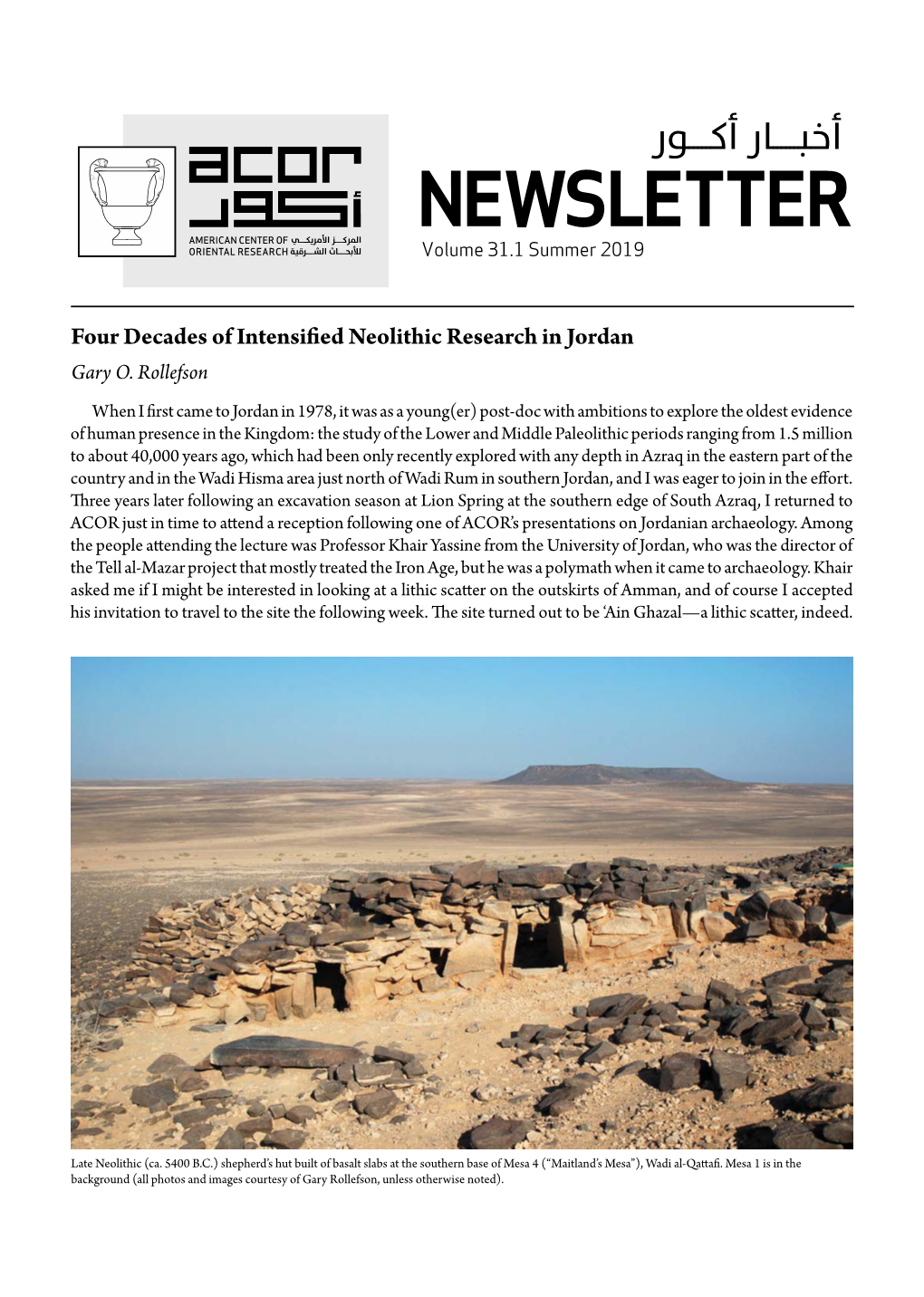 Four Decades of Intensified Neolithic Research in Jordan Gary O