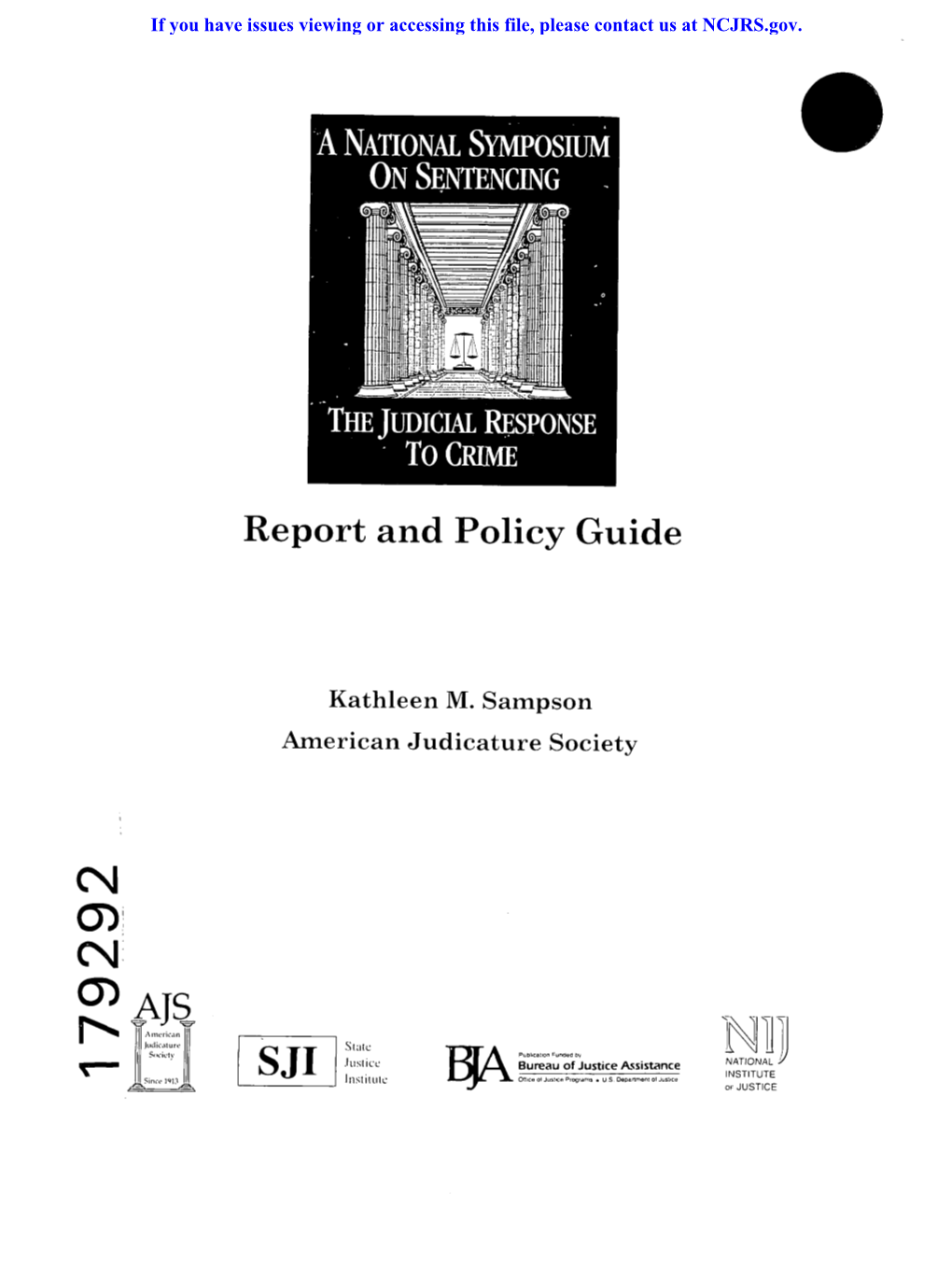 Report and Policy Q~Uide