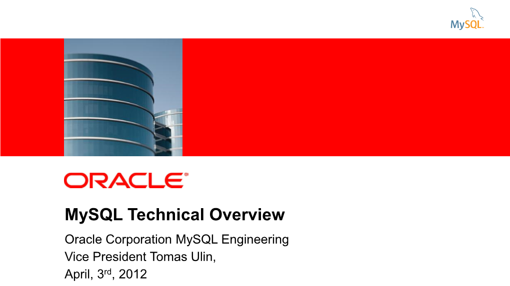 Mysql Technical Overview