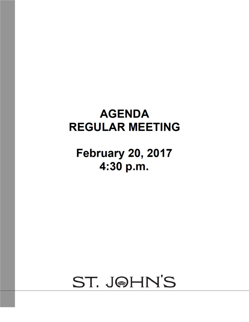 Regular Meeting Agenda February 20, 2017.Pdf