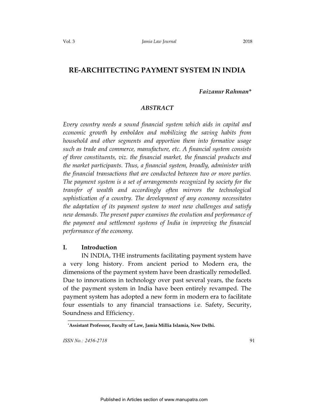 Re-Architecting Payment System in India
