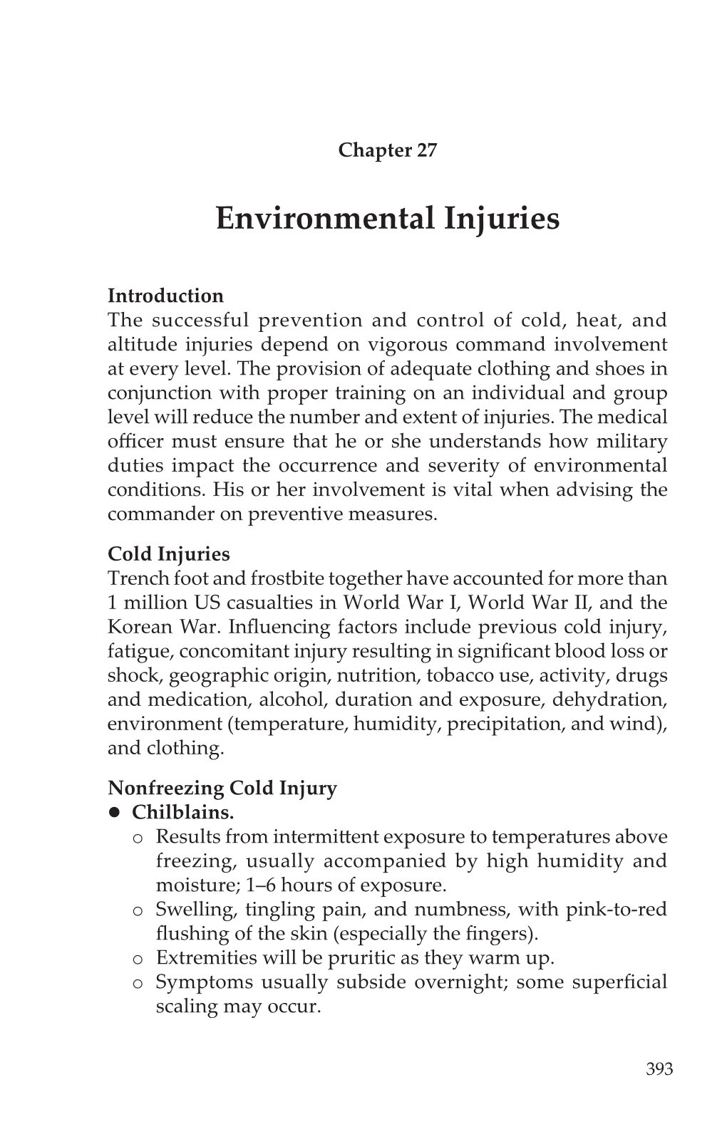 Environmental Injuries