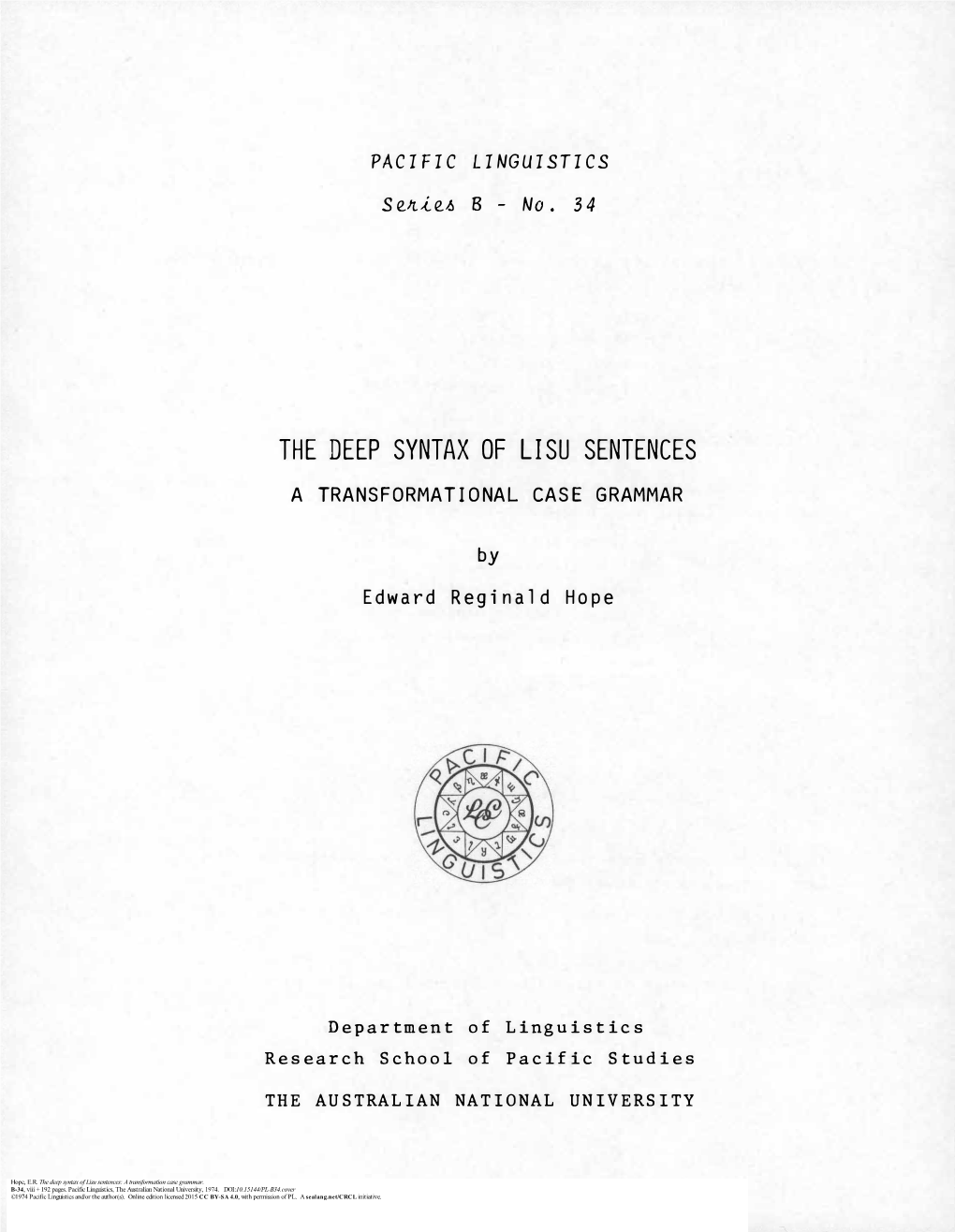 The Deep Syntax of Lisu Sentences