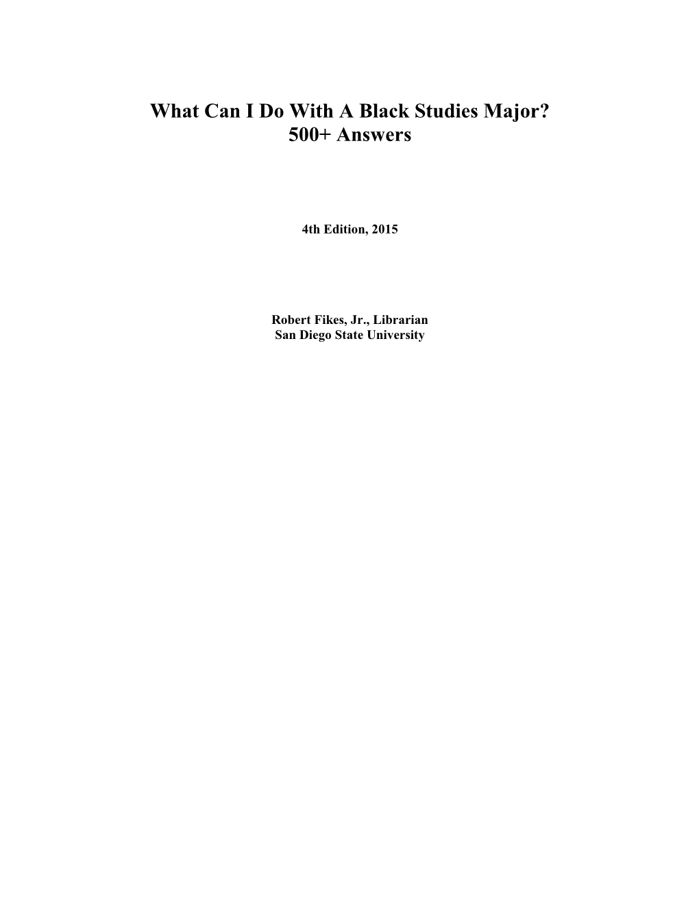 What Can I Do with an African American Studies Minor?