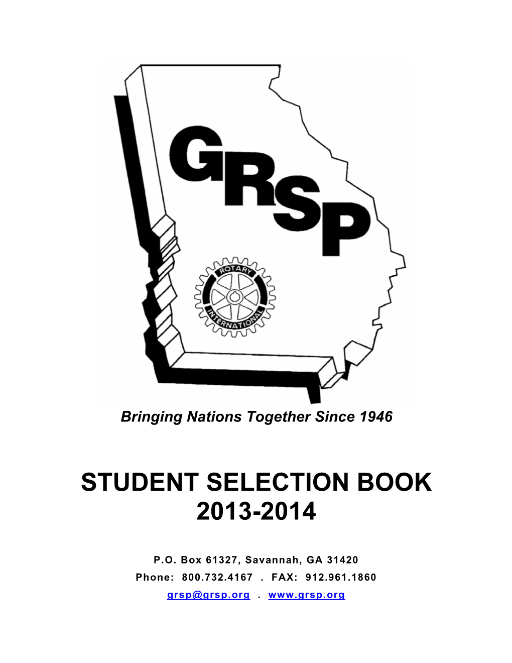 Student Selection Book 2013-2014