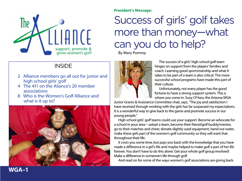 Fall 2015 Women's Golf Alliance