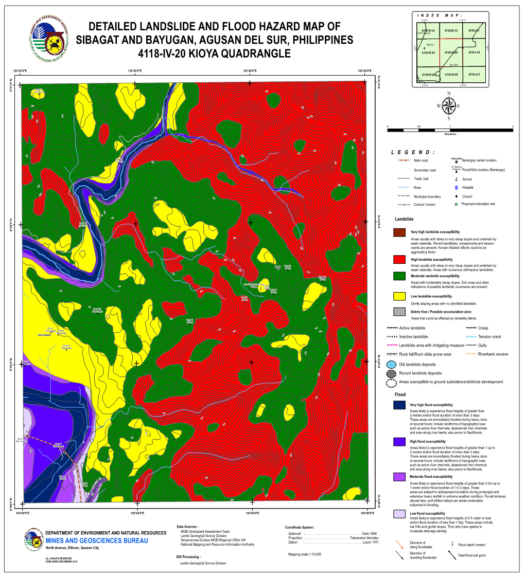 Detailed Landslide and Flood Hazard Map of Sibagat And