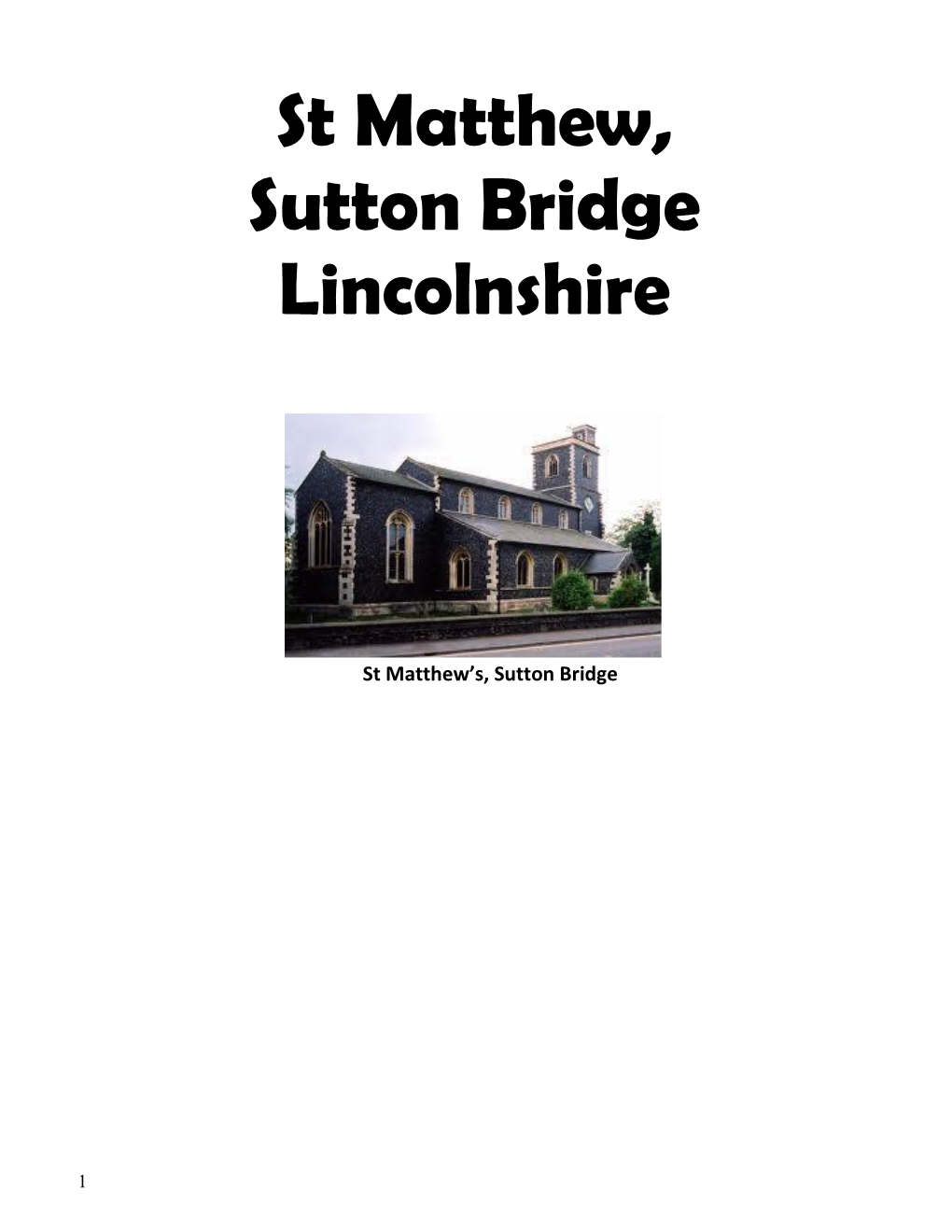 St Matthew, Sutton Bridge Lincolnshire