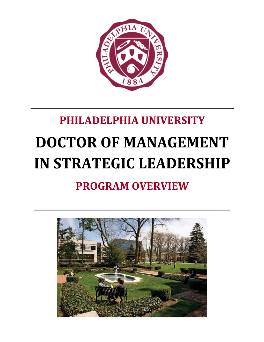Doctor of Management in Strategic Leadership Program Overview ______
