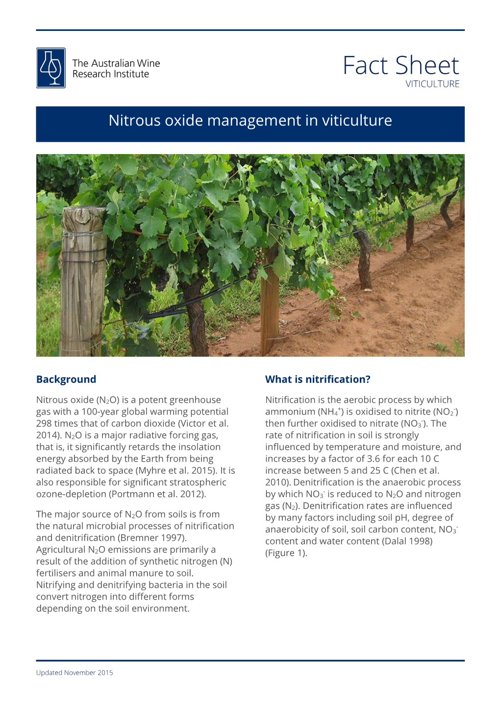 Nitrous Oxide Management in Viticulture Fact Sheet
