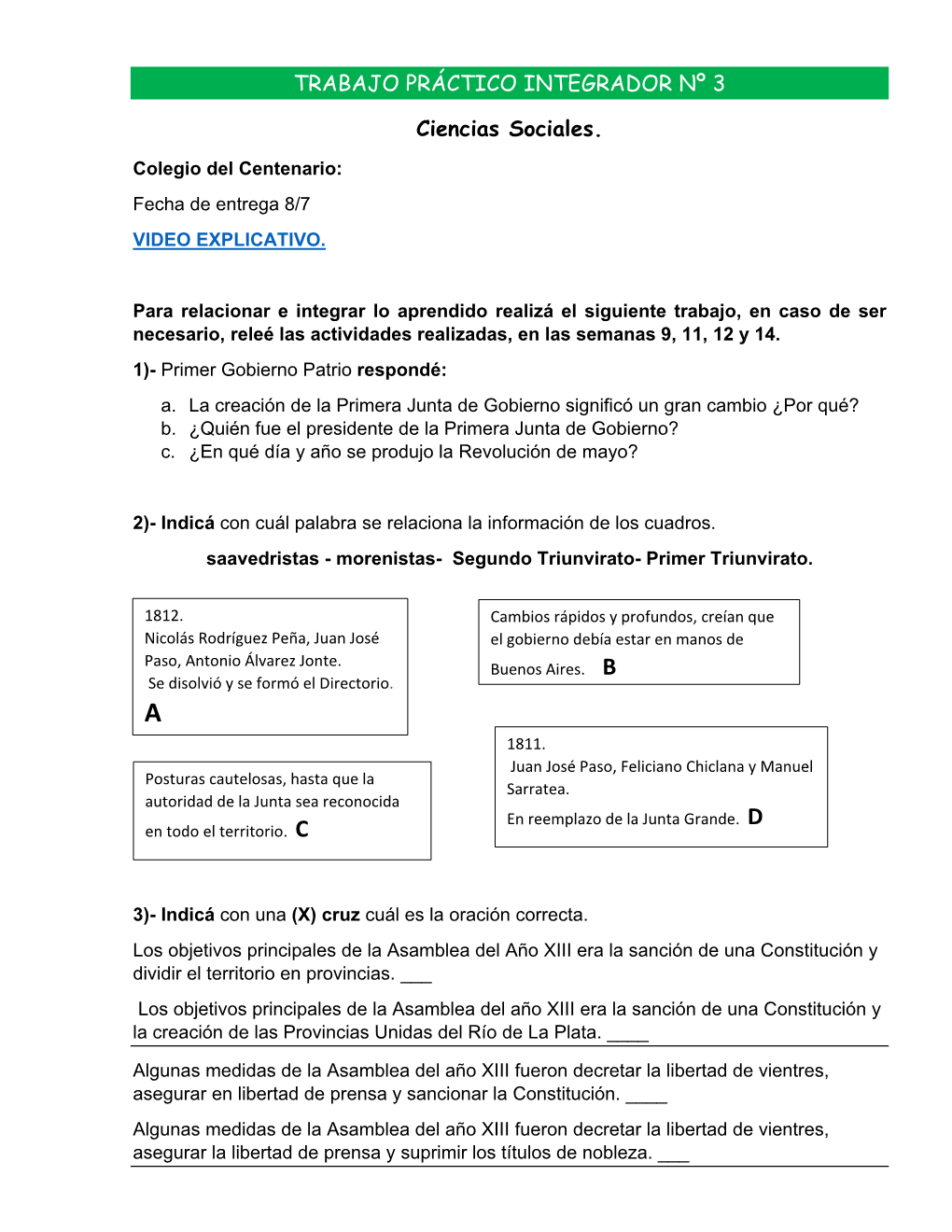 TRABAJO PRÁCTICO INTEGRADOR Nº 3 Ciencias Sociales