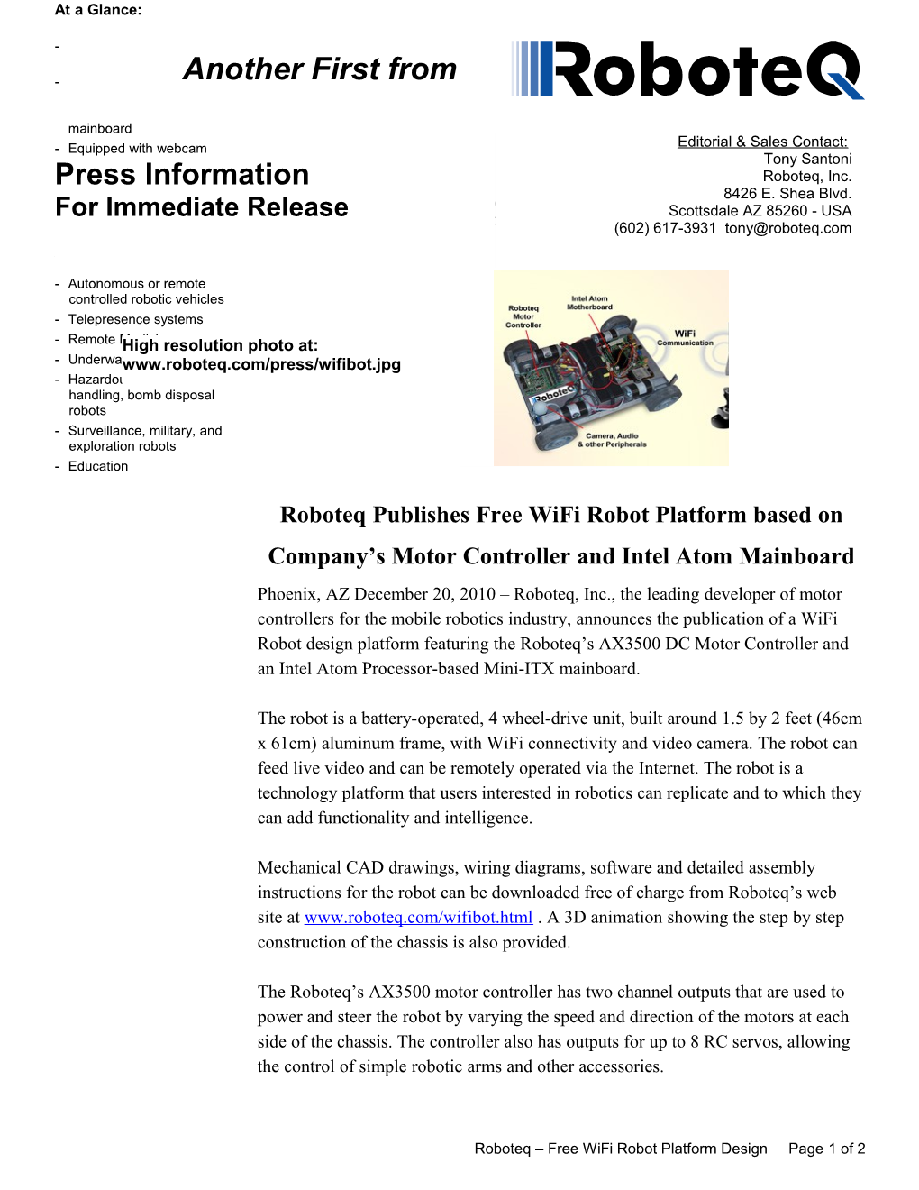 Roboteq Introduces Smart Dual Channel, 240Amps s2