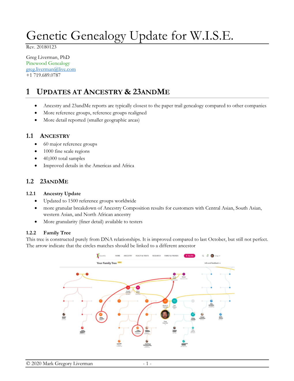 Genetic Genealogy Update for W.I.S.E. Rev