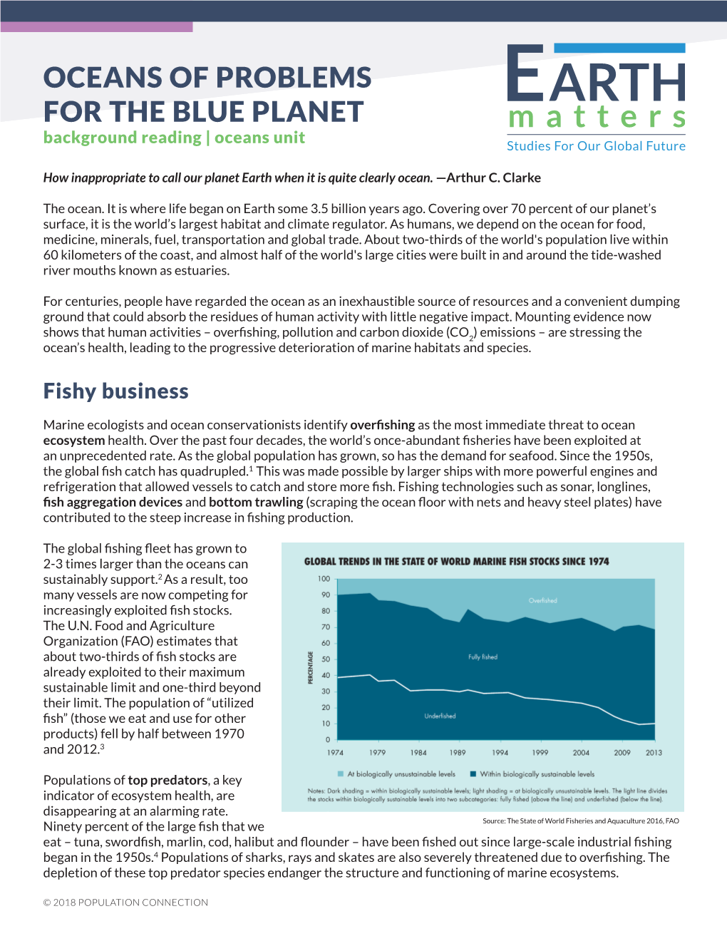 OCEANS of PROBLEMS for the BLUE PLANET Background Reading | Oceans Unit Studies for Our Global Future