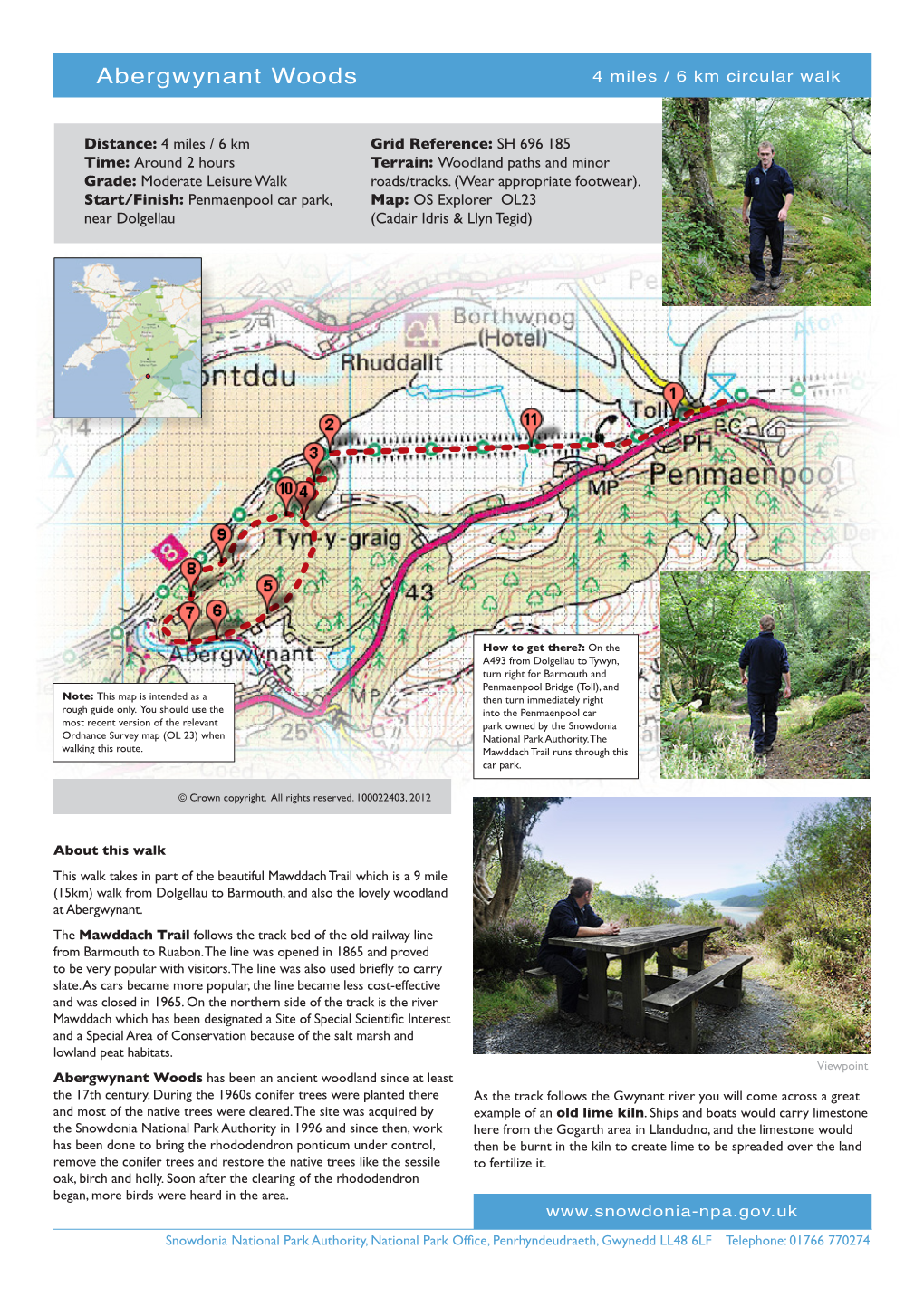 Abergwynant Woods 4 Miles / 6 Km Circular Walk