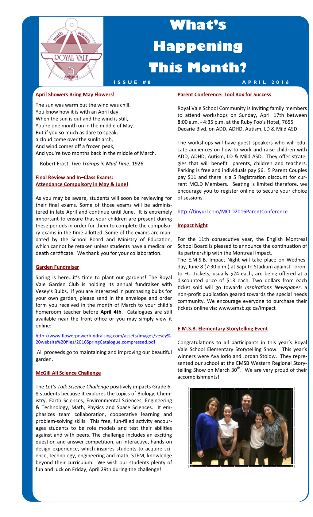 RVS News Letter 2015-2016