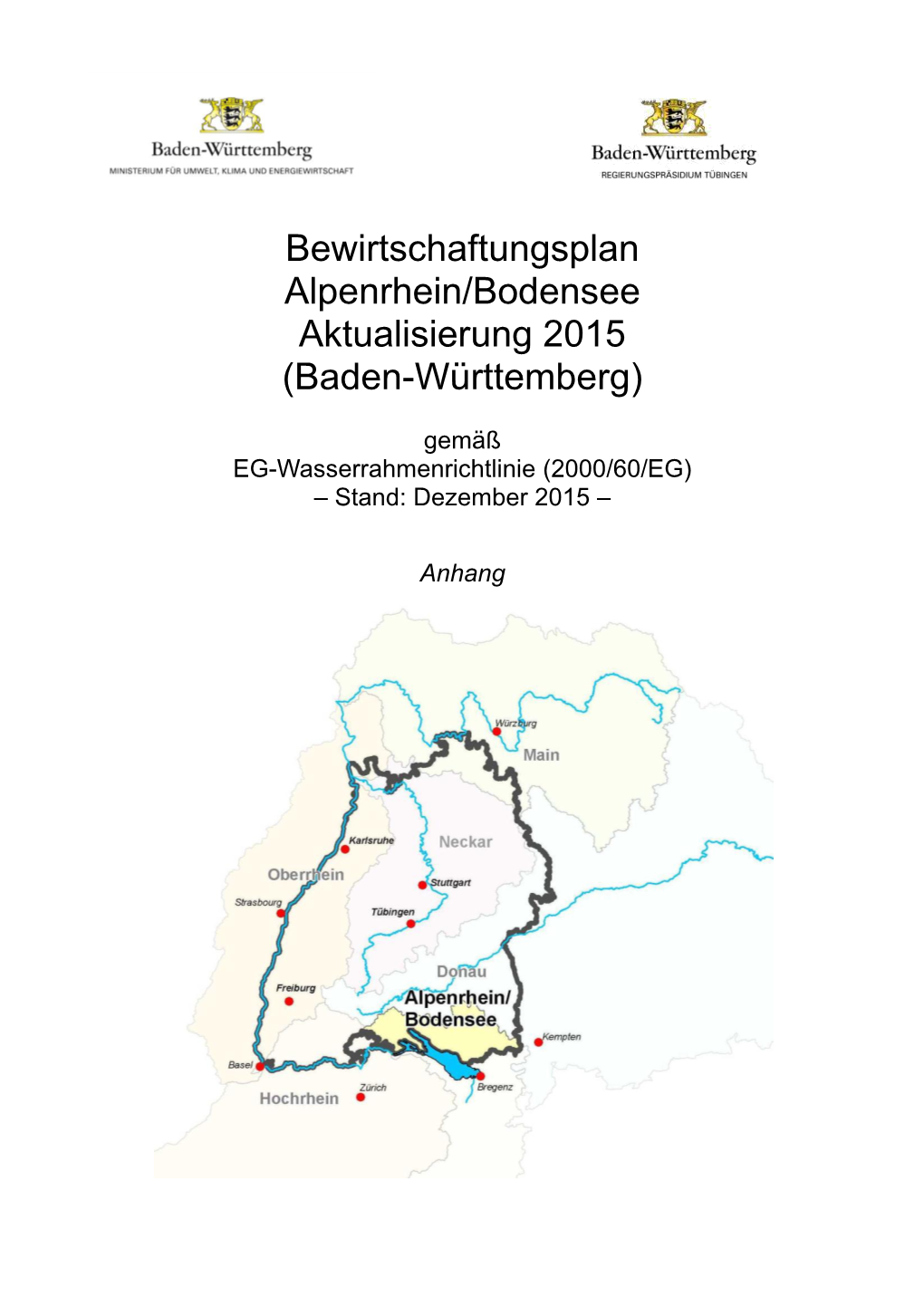 Bewirtschaftungsplan Alpenrhein/Bodensee – Anhang