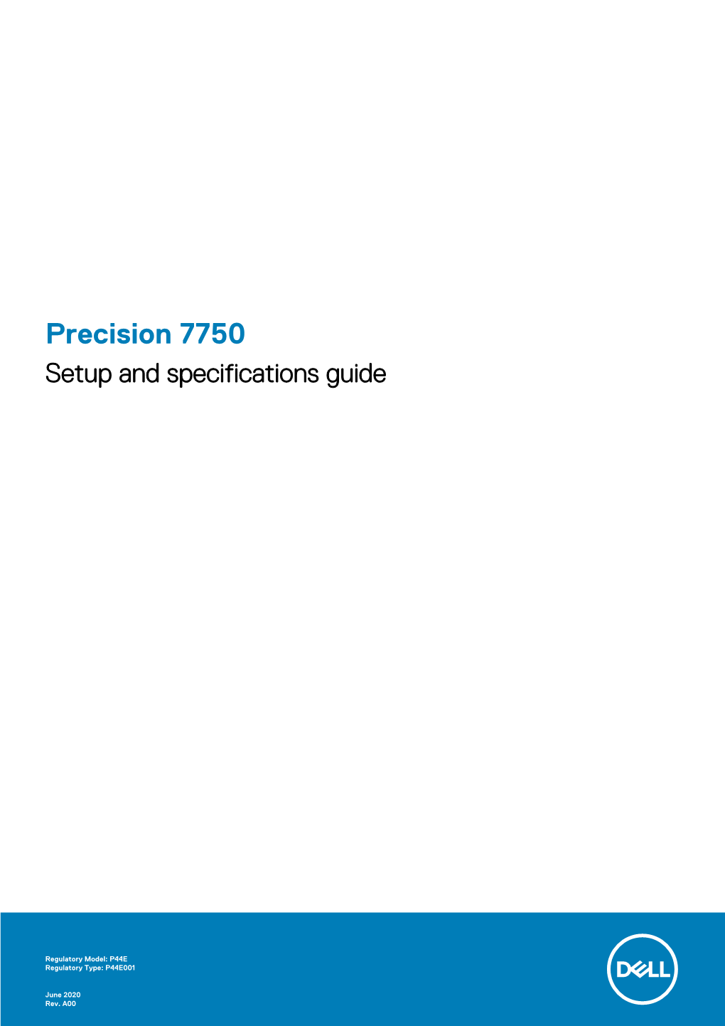 Precision 7750 Setup and Specifications Guide