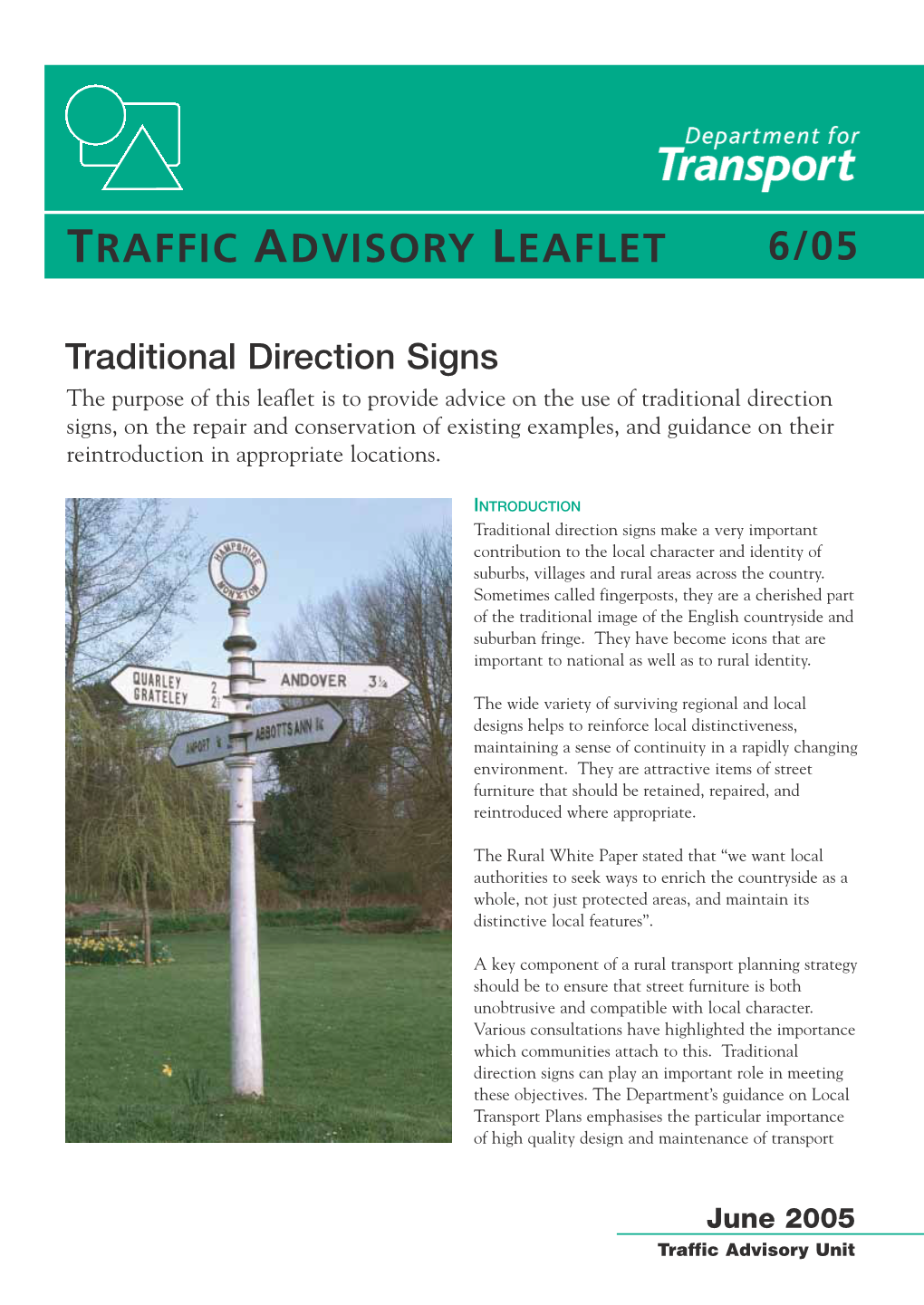 Traditional Direction Signs