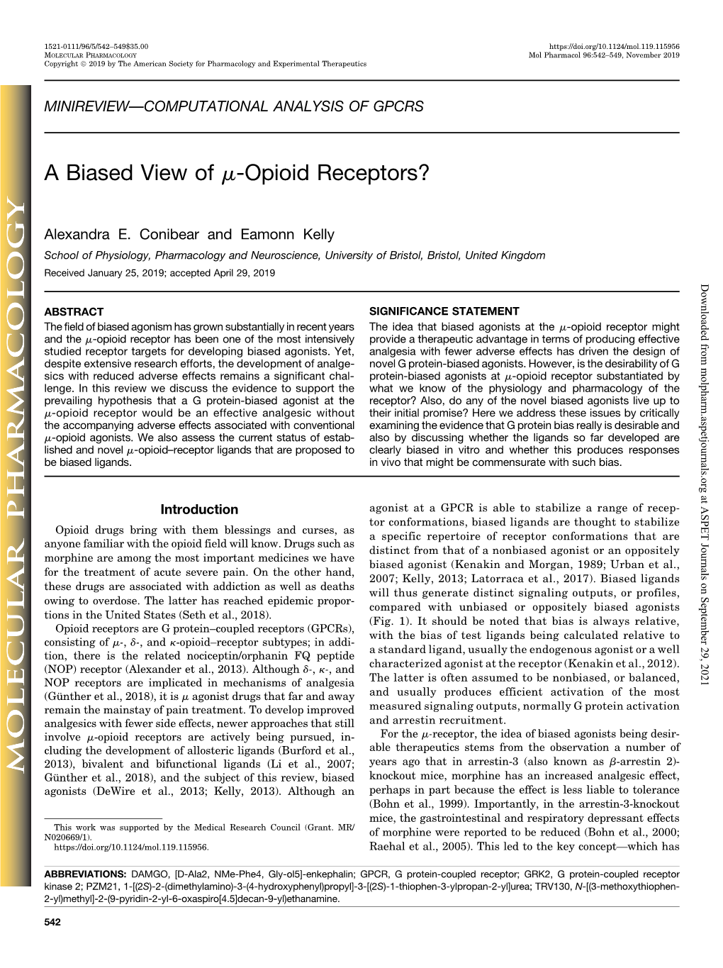 A Biased View of Μ-Opioid Receptors?
