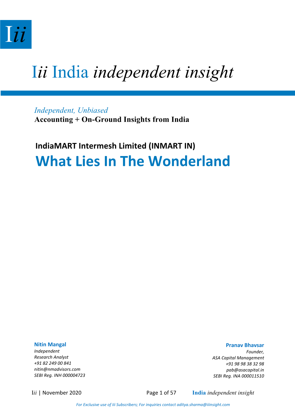 Iii India Independent Insight