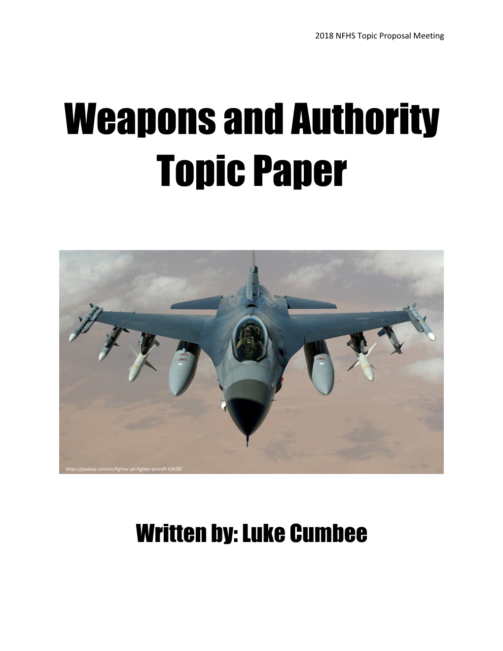 Weapons and Authority Topic Paper