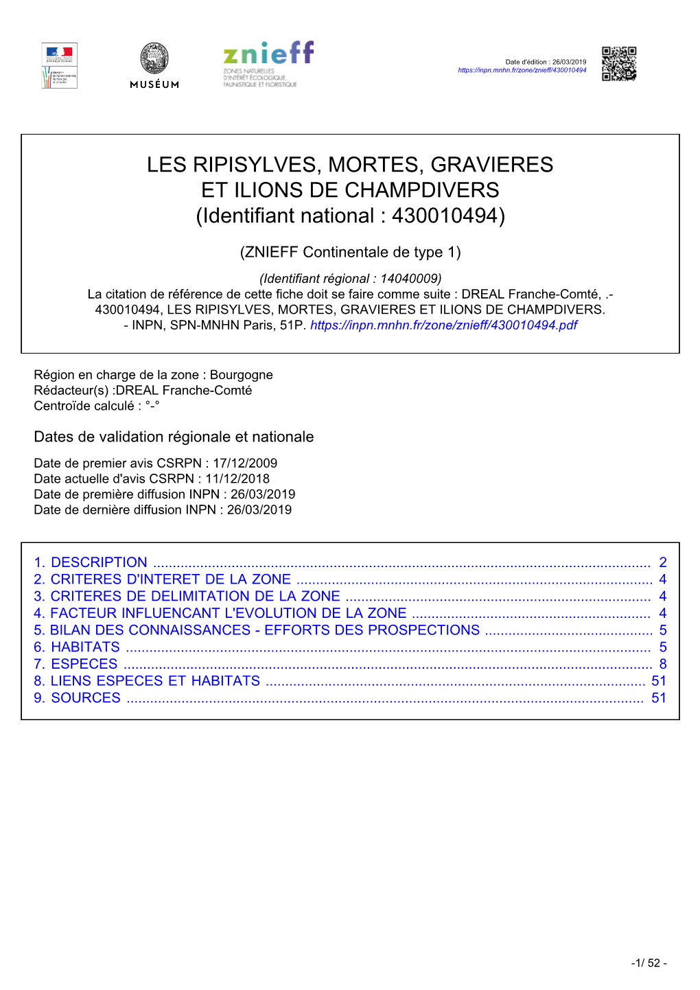 LES RIPISYLVES, MORTES, GRAVIERES ET ILIONS DE CHAMPDIVERS (Identifiant National : 430010494)