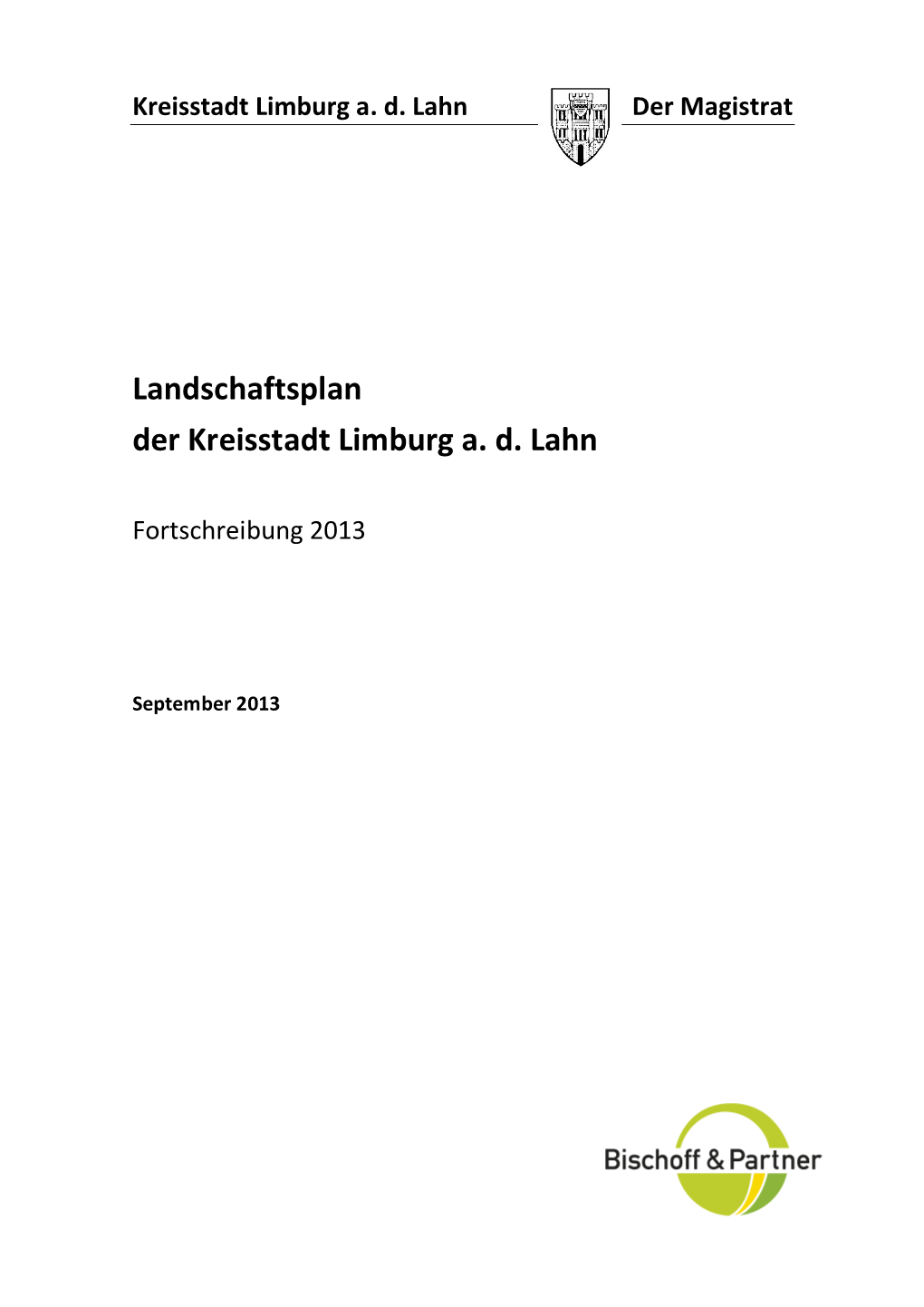 Landschaftsplan Der Kreisstadt Limburg Ad Lahn