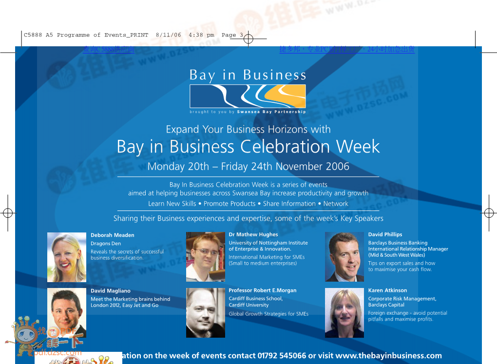 Bay in Business Celebration Week Monday 20Th – Friday 24Th November 2006