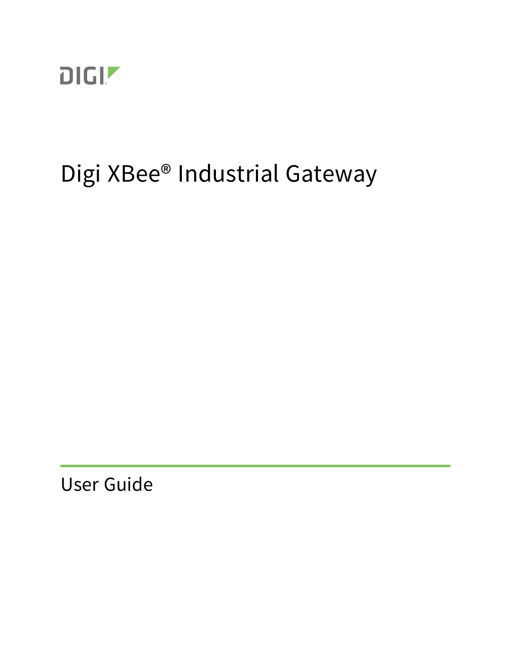 Digi Xbee Industrial Gateway User Guide