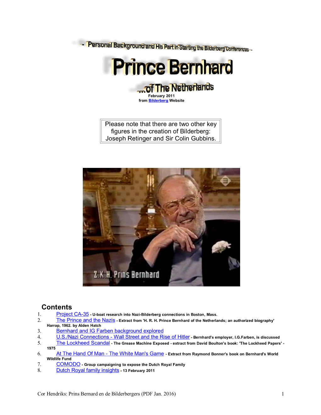 Prins Bernhard Bilderberg