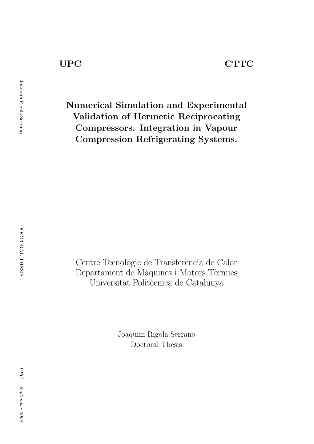 UPC CTTC Numerical Simulation and Experimental Validation of Hermetic