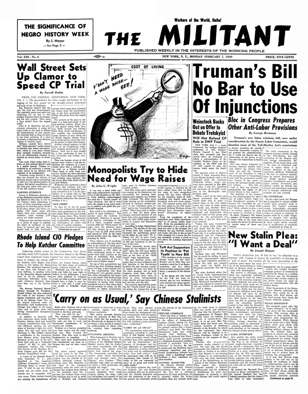 Truman's Bill No Bar to Use of Injunctions