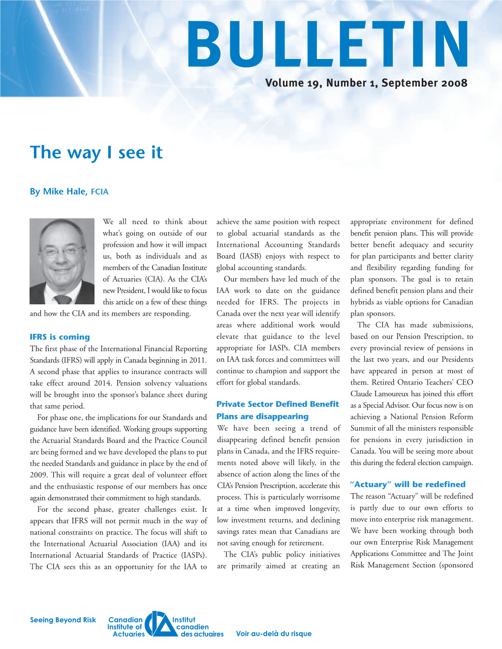 Bulletin Vol. 19, No 1, September 2008