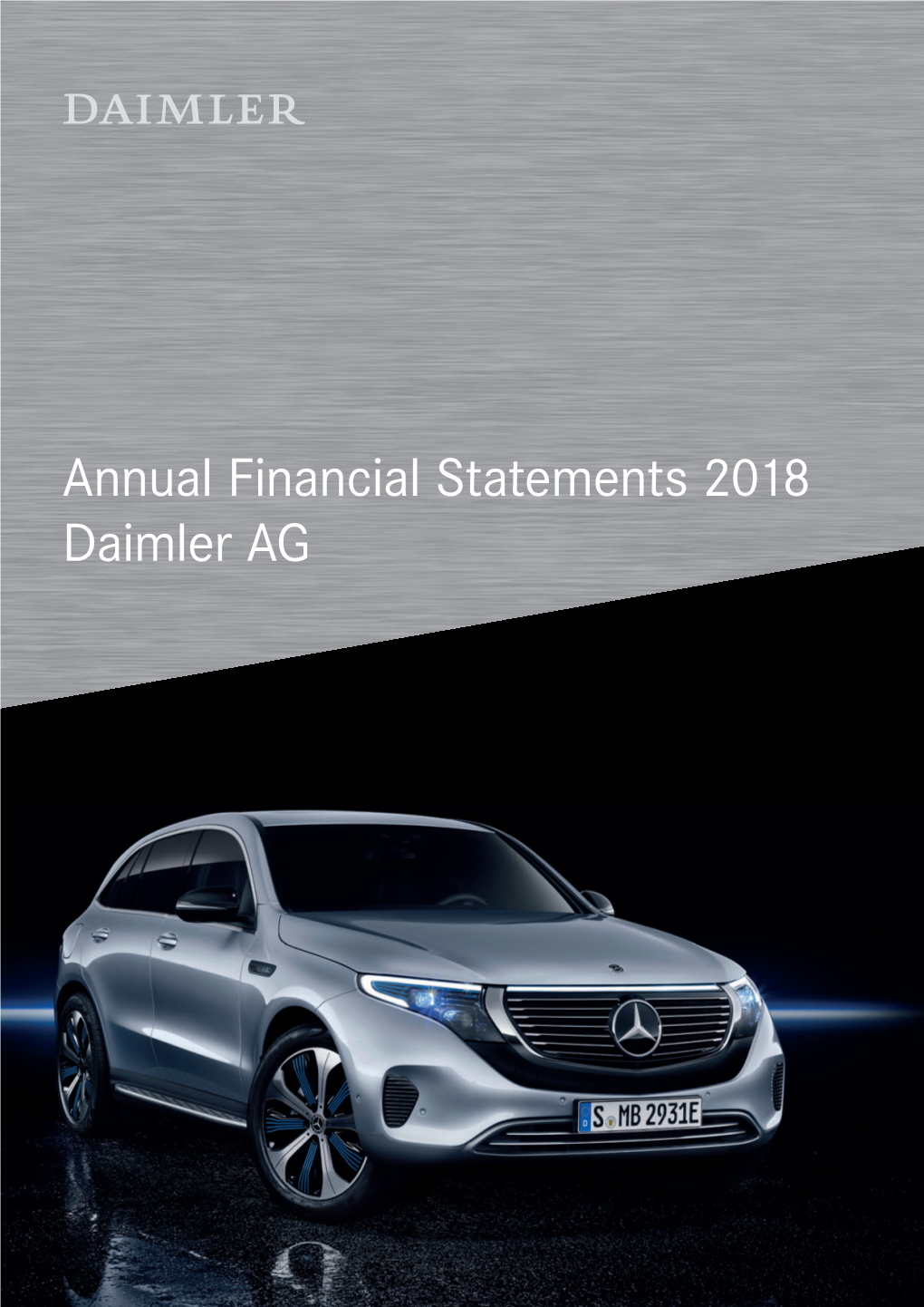 Annual Financial Statements 2018 Daimler AG