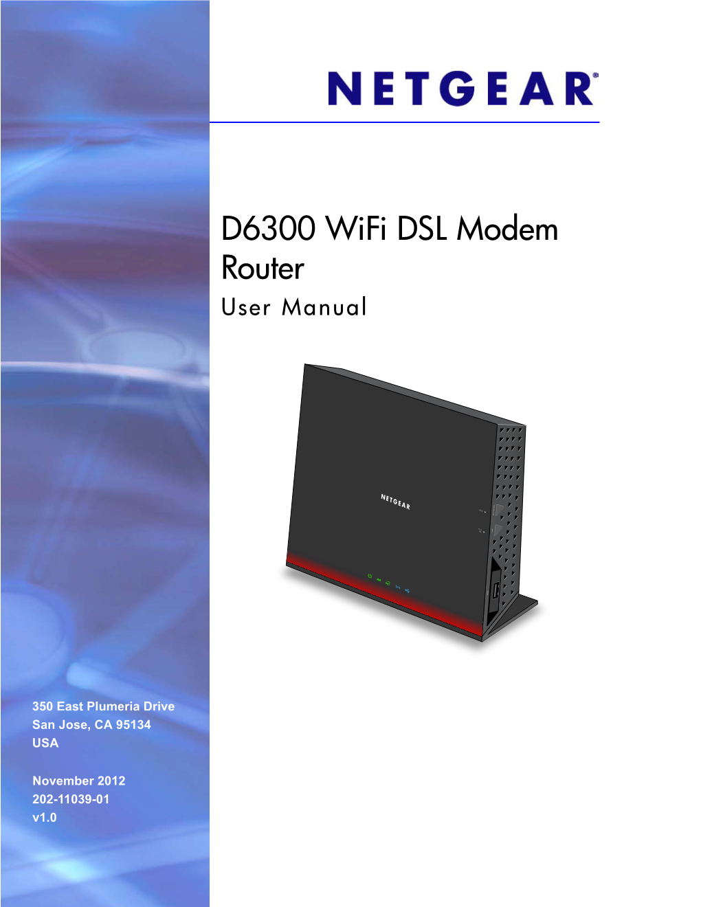 D6300 Wifi DSL Modem Router User Manual