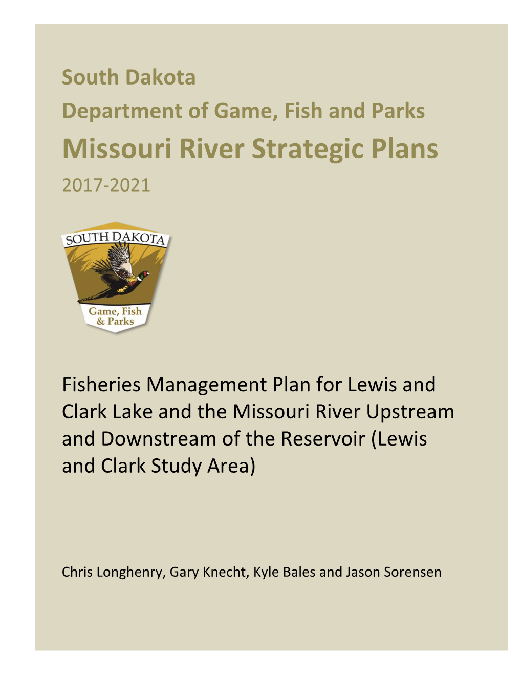 Missouri River Strategic Plans 2017-2021