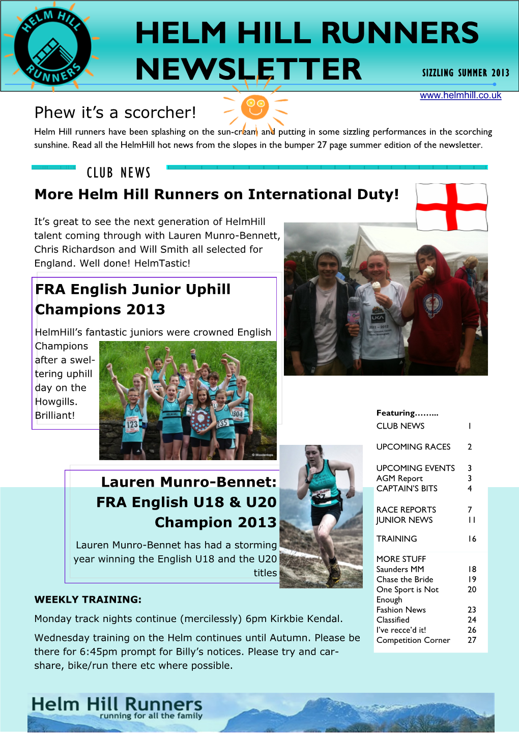 Helm Hill Runners Newsletter