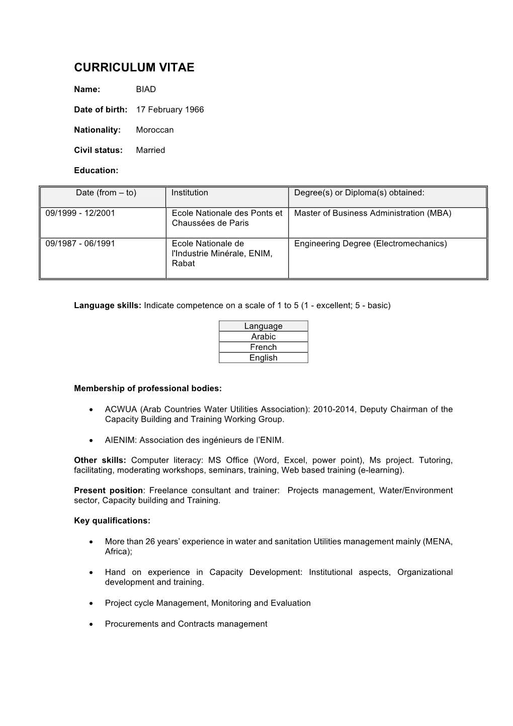 Curriculum Vitae