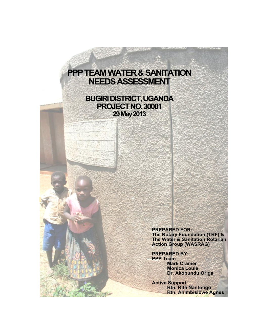Ppp Team Water & Sanitation Needs Assessment