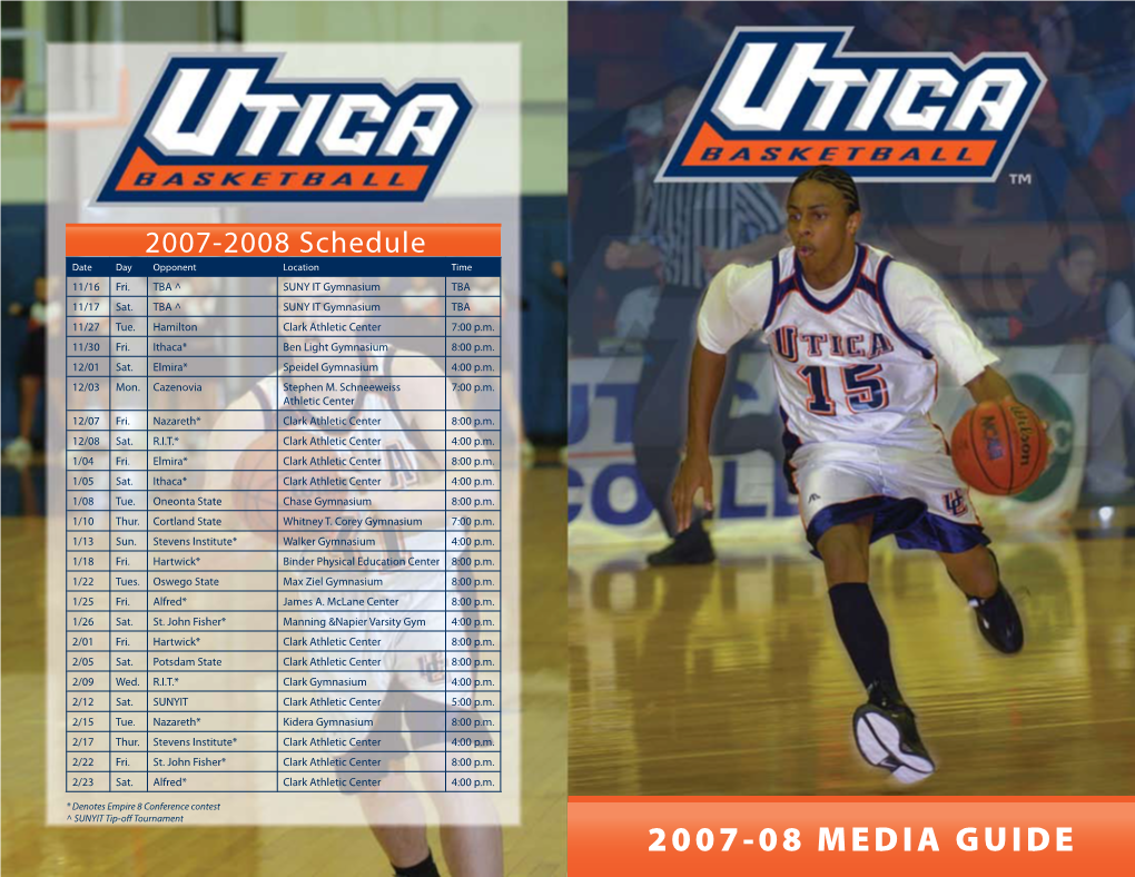 2007-08 MEDIA GUIDE General Information Head Coach Andrew Goodmote