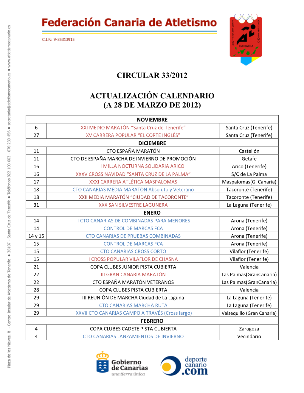 Federación Canaria De Atletismo