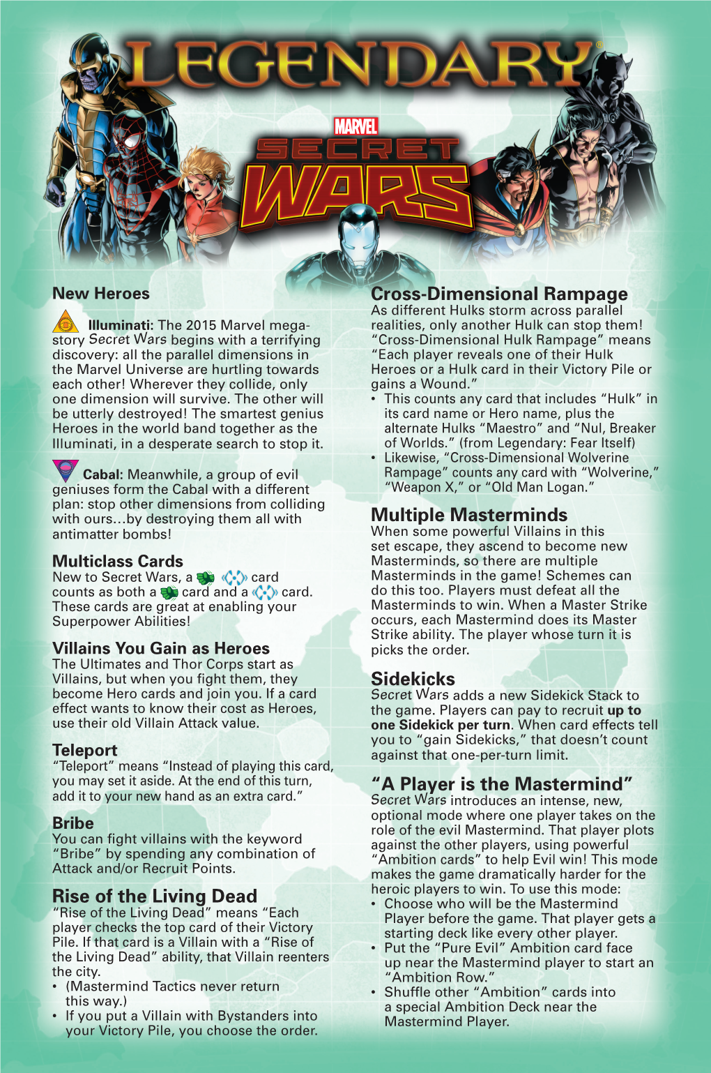 Rise of the Living Dead Cross-Dimensional Rampage Multiple Masterminds Sidekicks