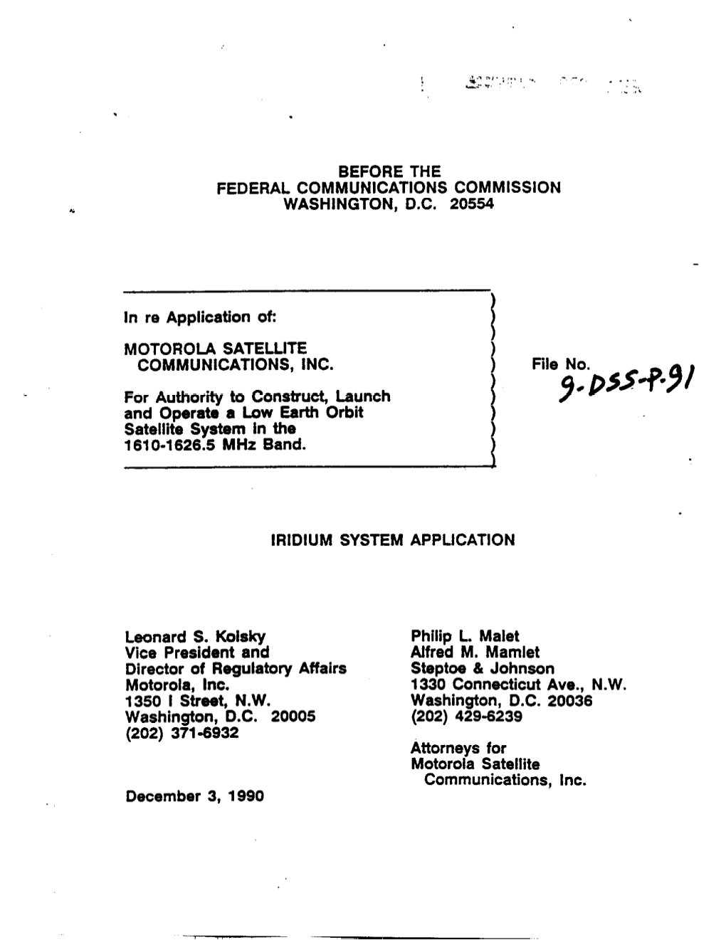 Motorola Satellite Communications, Inc