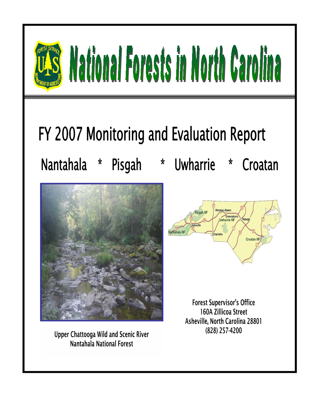 FY 2007 Nfsnc Monitoring and Evaluation Report